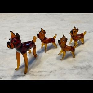 Murano Glass Boxer Family